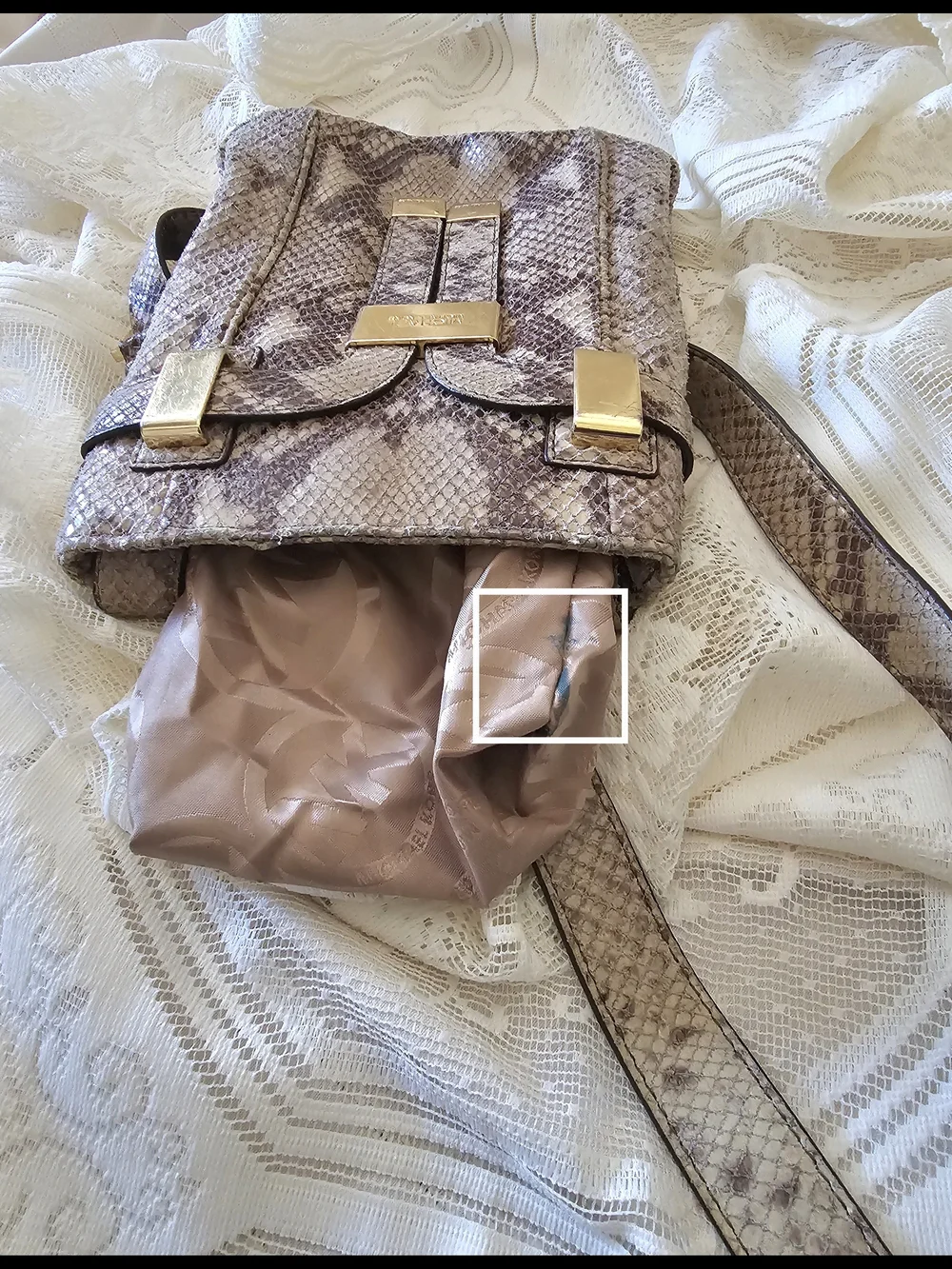 Michael Kors Snake-Print Crossbody Bag